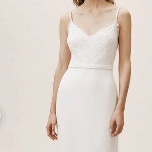 Tadashi Shoji Ivory Brett Feminine Wedding Dress Size